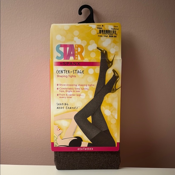 NEW Star Power by SPANX Center-Stage Shaping Tights Heathered Java - Size A - Picture 1 of 6